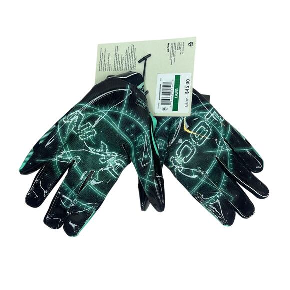 NWT Under Armour F8 Black Football Gloves Mens Size Large (1370840 005) - Picture 7 of 8